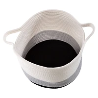 Honey Can Do Black & White Ombré Nesting Cotton Rope Storage Basket Set