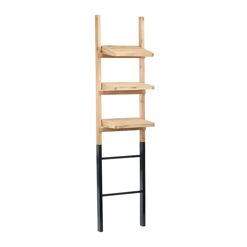 Hello Honey® 72" Fir Wood Ladder Shelf with Metal Base