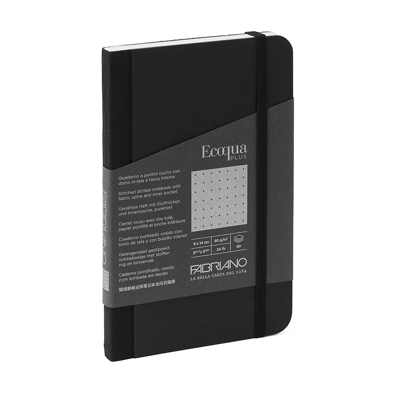 Fabriano® Ecoqua Plus Dotted Fabric-Bound Notebook