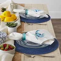 DII® Turquoise Turtle Cloth Dinner Napkins, 6ct.