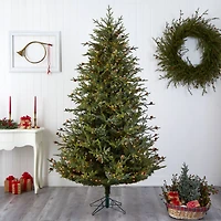 7.5ft. Pre-Lit Classic Pine & Pinecone Artificial Christmas Tree, Clear Lights