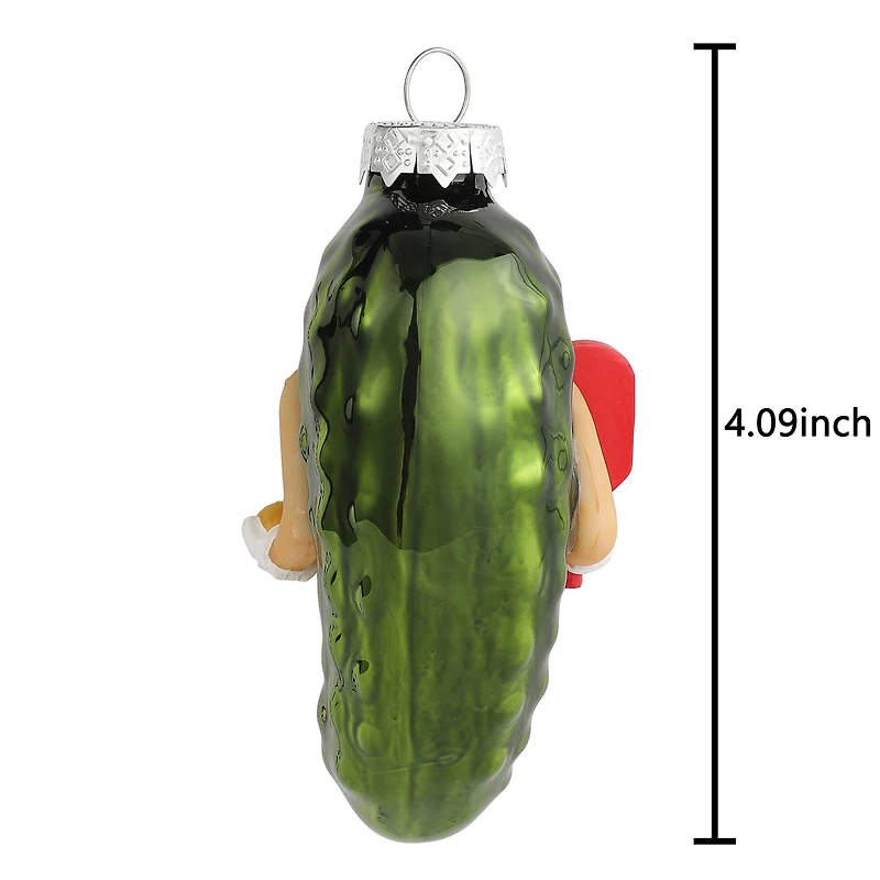 4" Pickle with Paddle Glass Ornament by Ashland®