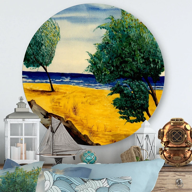 Designart - Orange Beach By The Coastline