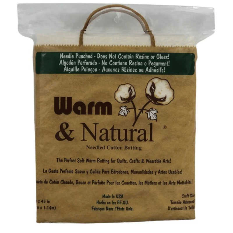 Warm & Natural® 34" x 45" Pre-Cut Craft Cotton Batting