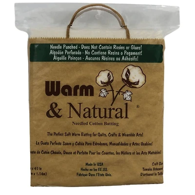 Warm & Natural® 34" x 45" Pre-Cut Craft Cotton Batting