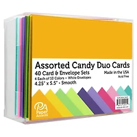 PA Paper™ Accents Smooth Candy Duo Card & Envelope Set, 4.25" x 5.5"
