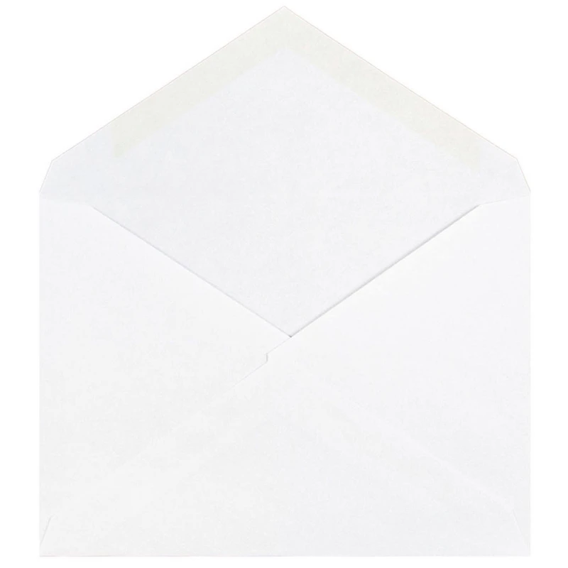 JAM Paper 4Bar A1 White Invitation Envelopes with V-Flap, 100ct.