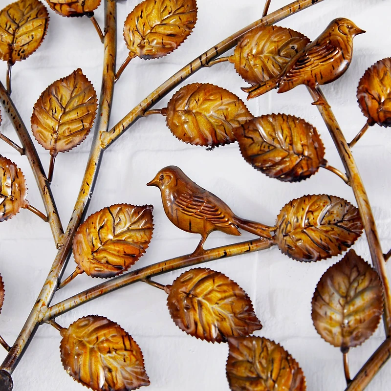 Brown Iron Traditional Wall Tree, 41" x 75" x 3"