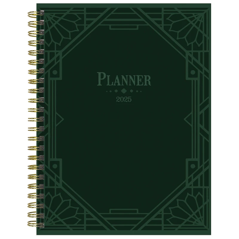 TF Publishing 2025 Medium Emerald Edition Weekly Monthly Spiral Planner