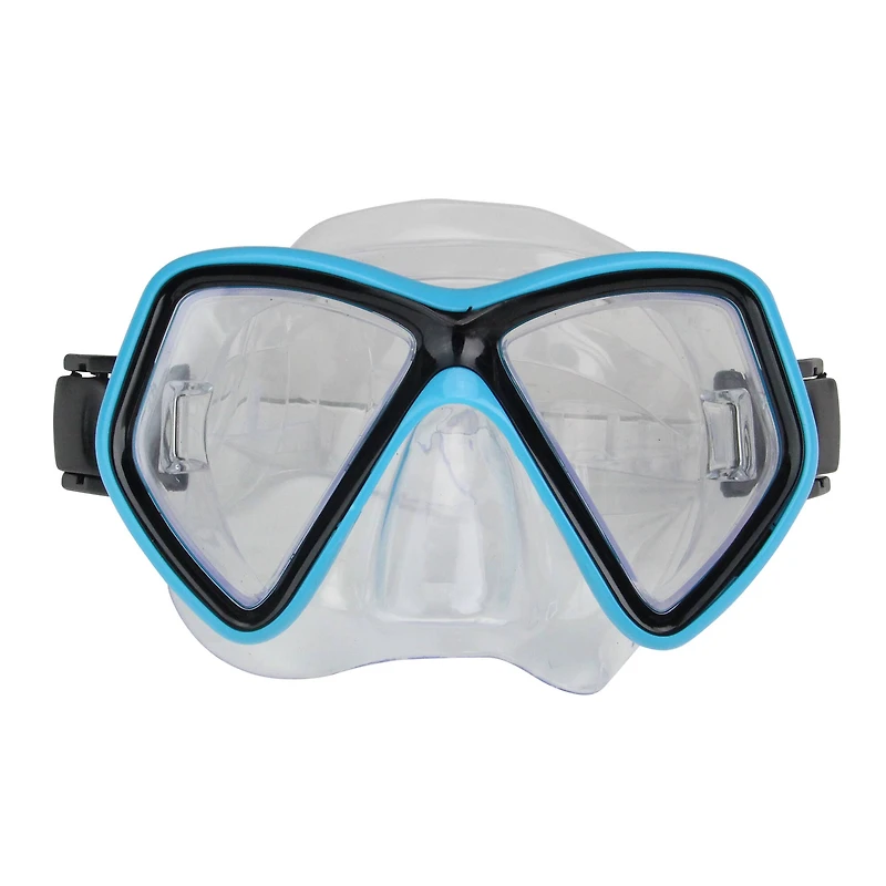 Swim Central 6.25" Aqua Blue & Black Monaco Children's Swimming Mask