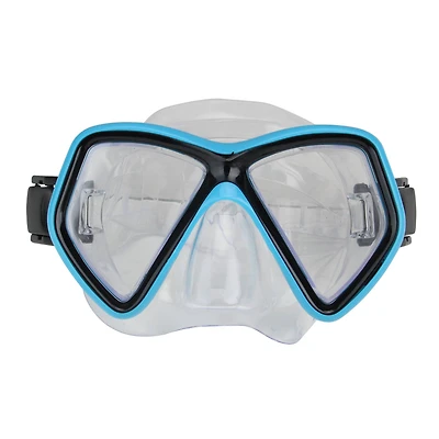 Swim Central 6.25" Aqua Blue & Black Monaco Children's Swimming Mask
