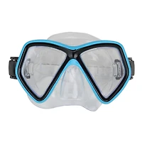 Swim Central 6.25" Aqua Blue & Black Monaco Children's Swimming Mask