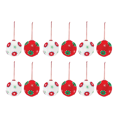 Whimsical Fabric Ball Ornament Set