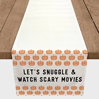 Snuggle and Watch Scary Movies 16" x 72" Cotton Twill Runner