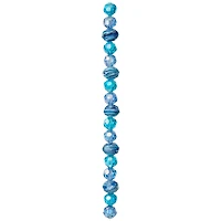 12 Pack: Aqua Mix Glass Faceted Beads by Bead Landing™