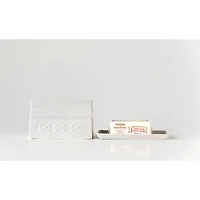 Hello Honey® 8" Matte Gray Stoneware Barn Butter Dish