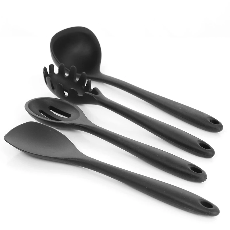 MegaChef Black Silicone Cooking Utensils Set, 12ct.