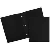 JAM Paper 3-Hole Heavy Duty Plastic Pocket Folder