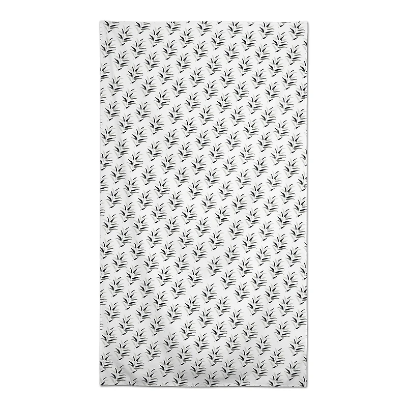 Dark Leaf Pattern Tablecloth