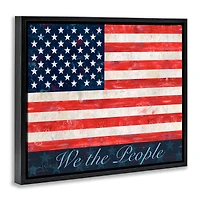 Stupell Industries We The People Flag Floater Framed Art