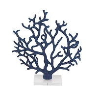 16" Blue Coastal Coral Sculpture
