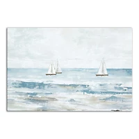Painted Abstract Seascape Canvas Wall Art
