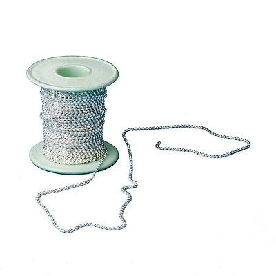 S&S® Worldwide 2mm Silver Bead Chain Roll