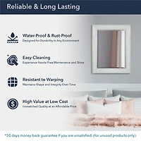 Head West® Textured Chrome Rectangular Wall Vanity Mirror 