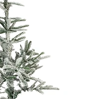 7.5ft Unlit Real Touch™️ Flocked Nordmann Fir Artificial Christmas Tree