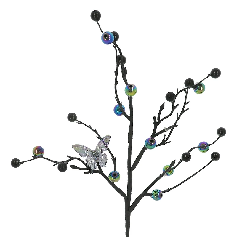 13.5" Iridescent Butterfly & Berry Pick by Ashland®