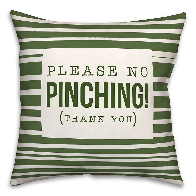 Please No Pinching 3 18" x 18" Throw Pillow