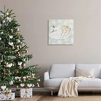 Stupell Industries Winter Holiday Swan Pattern Canvas Wall Art