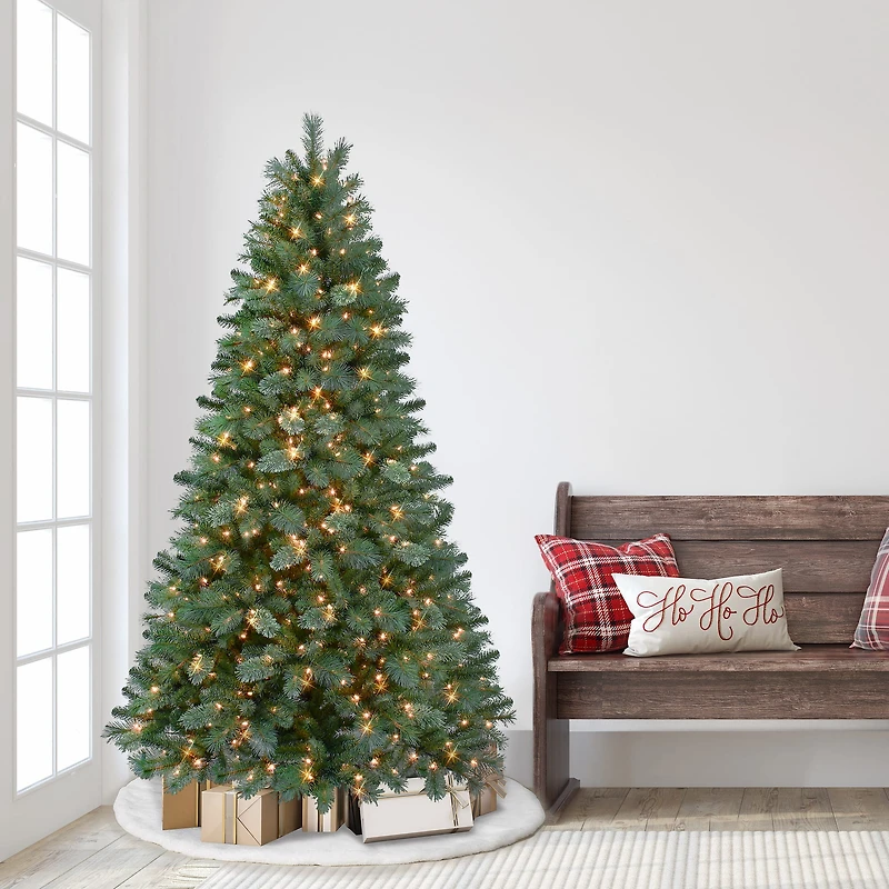 6.5ft. Pre-Lit Teton Artificial Pine Tree, Clear Lights