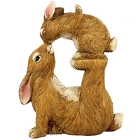Design Toscano 21" Balancing Bunny Love Garden Rabbit Statue