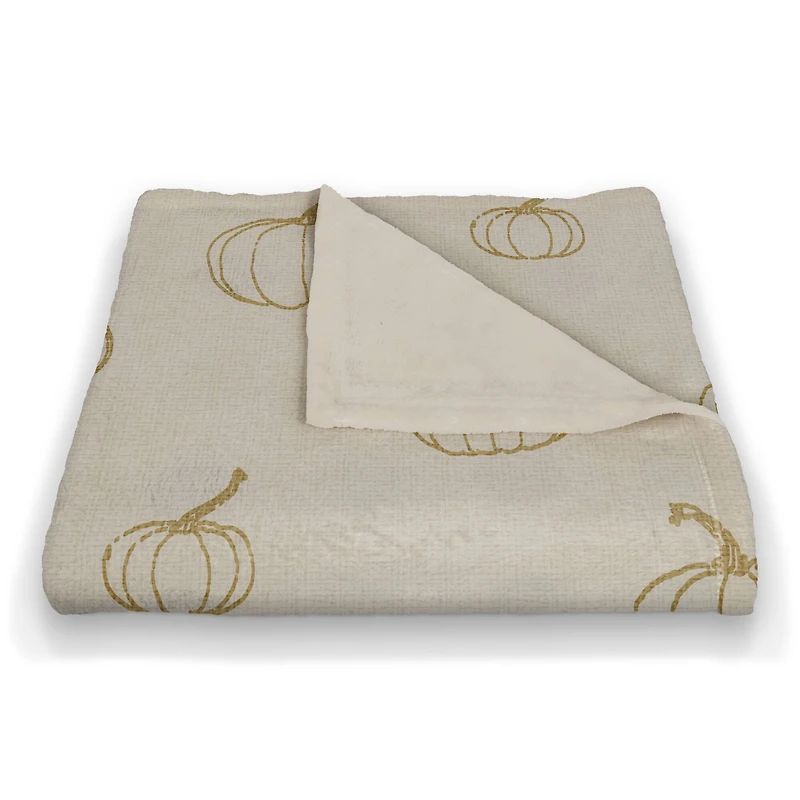Mini Pumpkin Patterned Coral Fleece Blanket