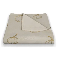 Mini Pumpkin Patterned Coral Fleece Blanket