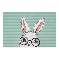 Bunny With Glasses 18" x 27" Floor Mat