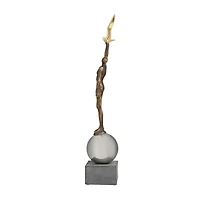 2ft. Silver People Sculpture with Stainless Steel Accents