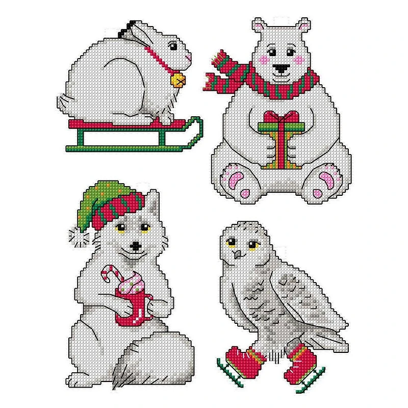 Crafting Spark White Christmas Counted Cross Stitch Kit