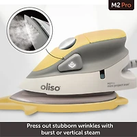 oliso M2Pro Butterscotch Mini Project Iron with Solemate™ Silicone Trivet