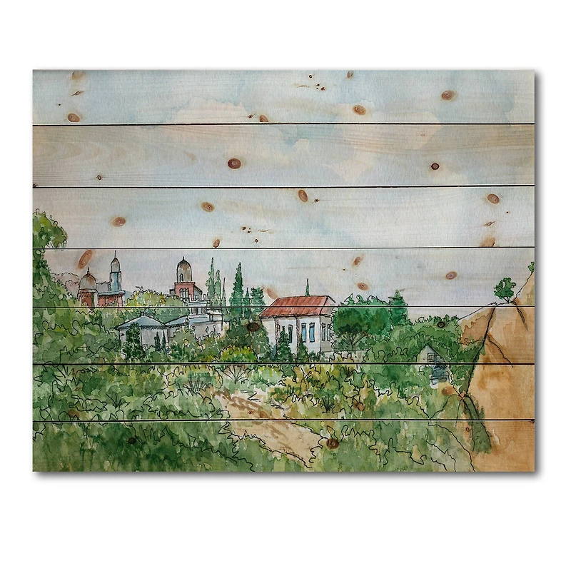 Designart - White House With Red Roof In The Countryside