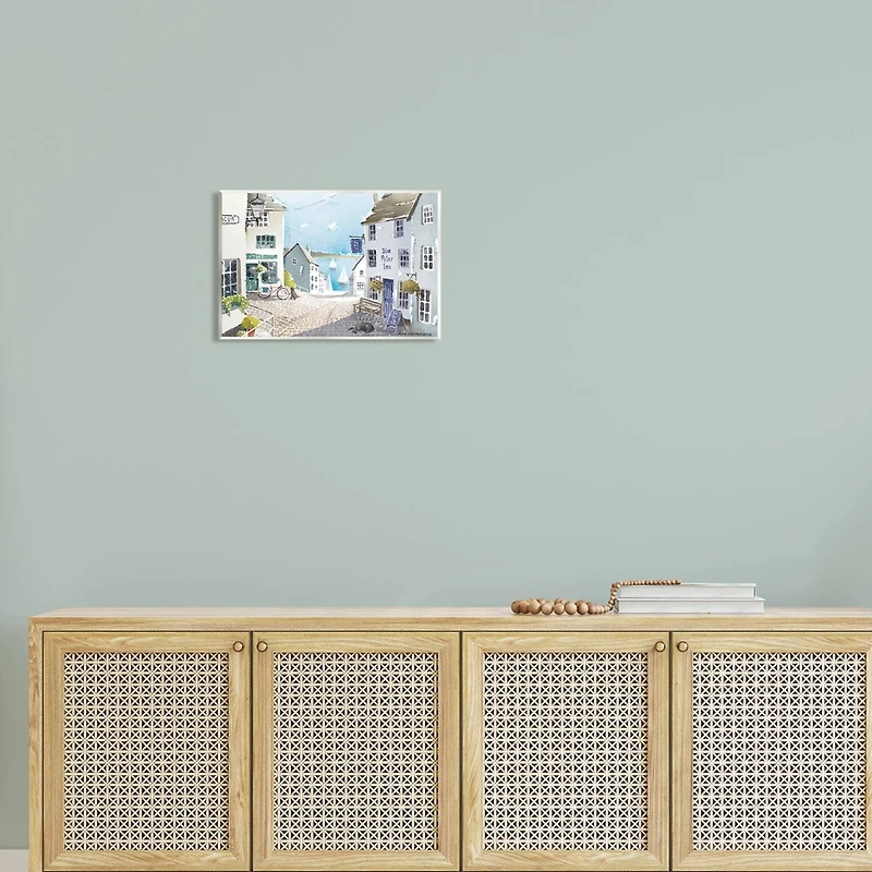 Stupell Industries Coastal Town Seaport Sailboats Wall Plaque Art