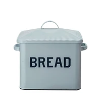 Hello Honey® 13.5" White Chic Farmhouse Enameled Bread Box