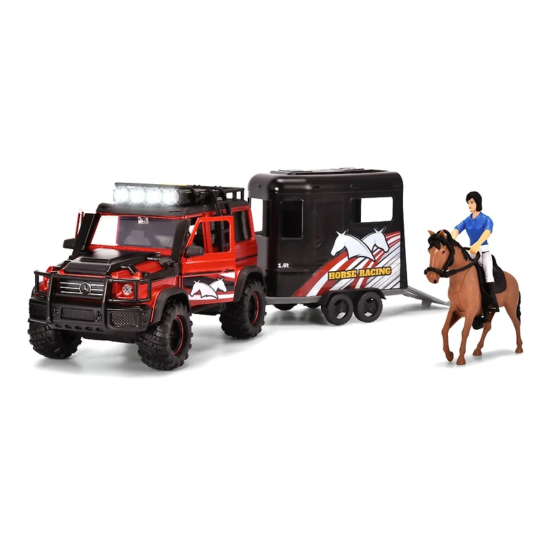 Dickie Toys Light & Sound Horse Trailer Playset