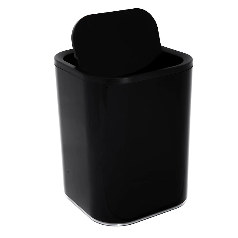 Bath Bliss Black Acrylic 8L Waste Bin