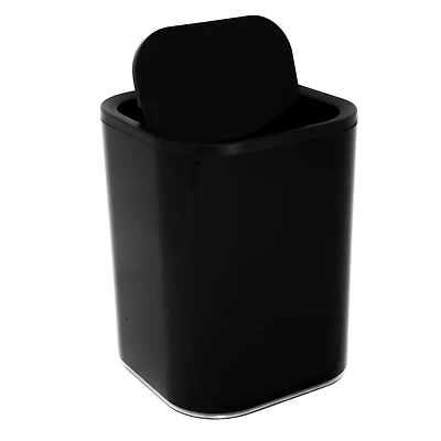 Bath Bliss Black Acrylic 8L Waste Bin