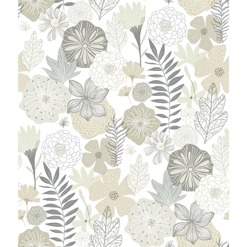 RoomMates Perennial Blooms Peel & Stick Wallpaper