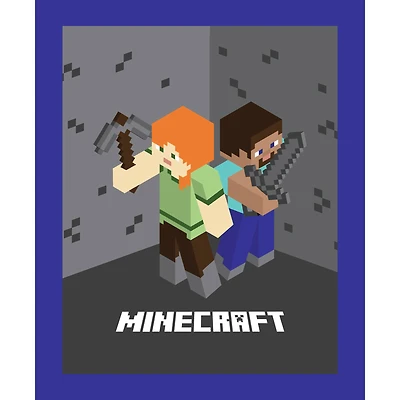 Mojang Minecraft Multicolored Panel Cotton Fabric