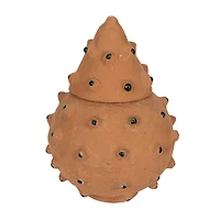 Hello Honey® Decorative Paper Mâché Canister with Glass Marble Accent