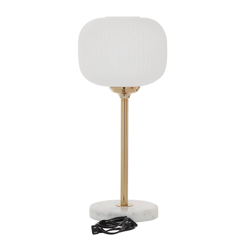 CosmoLiving by Cosmopolitan 23" White Metal Modern Table Lamp